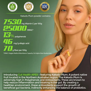 Gut Health Apex supplement made with Kakadu Plum information