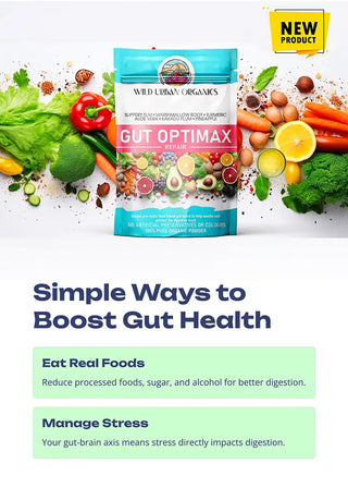 Infographic showing simple ways to boost gut health